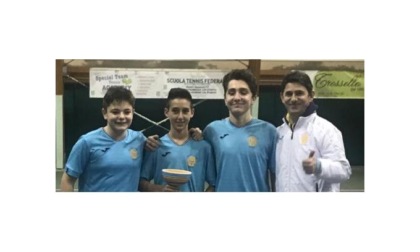 Tennis, l’Aosta Under 14 vince il torneo a squadre piemontese