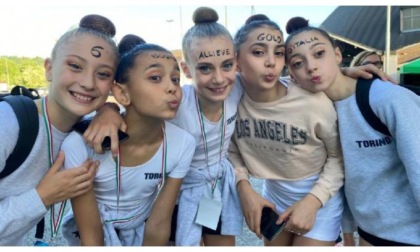 Ginnastica: Emma Chiabotto, Elodie Godioz, Ginevra Pascarella e Amelie Sordi ottime seste a Sarnano con la Ritmica Piemonte