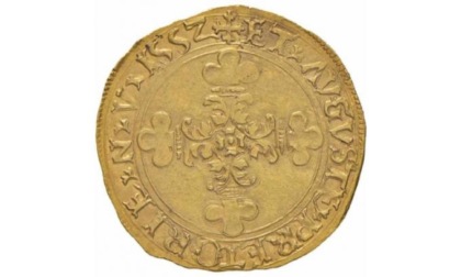 Va all’asta il raro scudo d’oro di Aosta di Carlo II del 1552: vale 25mila euro