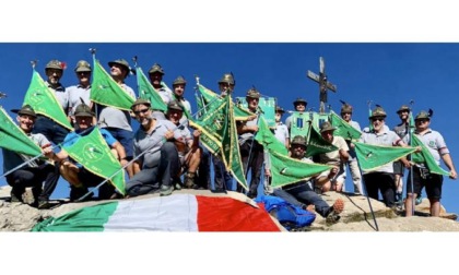 150 anni degli alpini, ascensione alla pointe chaligne sabato scorso