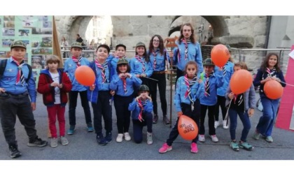 Gli scout in centro ad Aosta per illustrare la loro esperienza