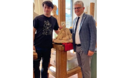 L’assessore Luigi Bertschy in visita alla Cademia di Ortisei