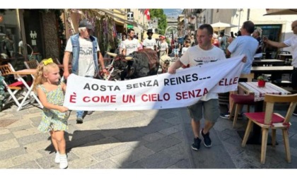 Reines, salta la notturna di Ferragosto alla Croix Noire Sfilata con le mucche nel centro di Aosta per protesta