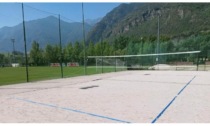 Un campo da beach volley a Montjovet