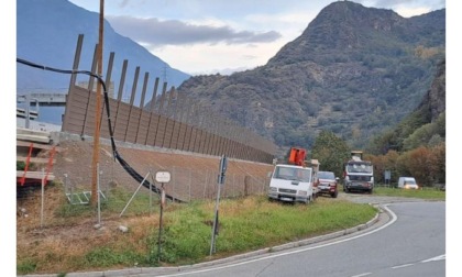 Barriere antirumore lungo l’autostrada a Verrès