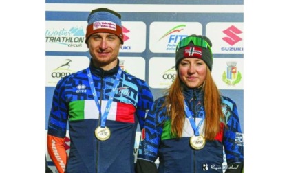 Winter triathlon a Cogne, Alessandro Saravalle e Axelle Vicari campioni italiani